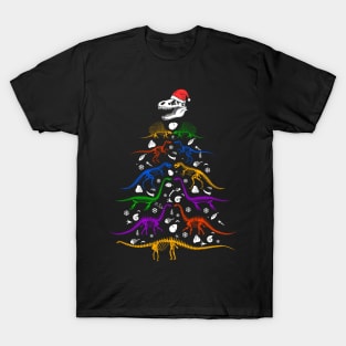 Dinosaur Christmas Tree T-Shirt